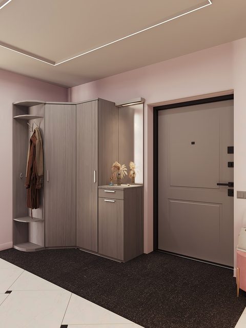 Ворсовый ковер в прихожую Твист (Лайт) 310×147 см, цвет графит